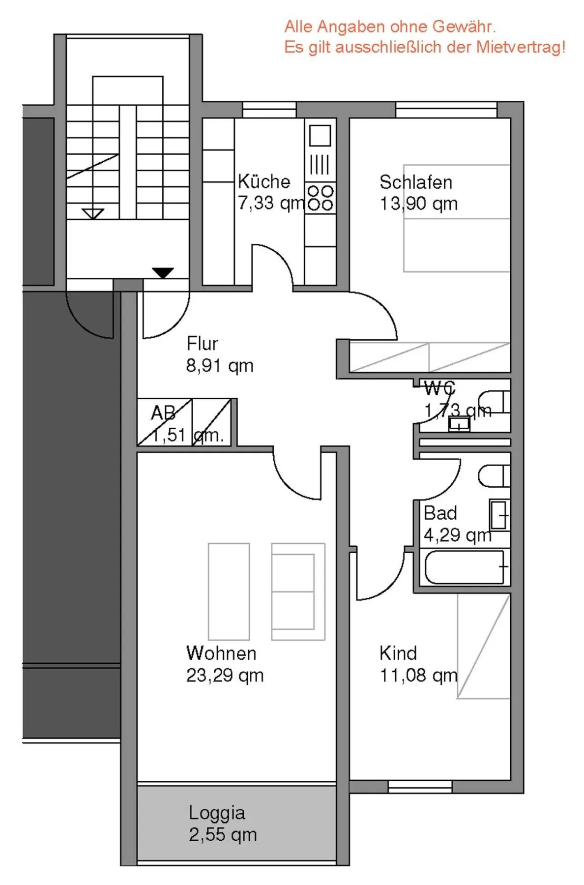 Grundriss Wohnung